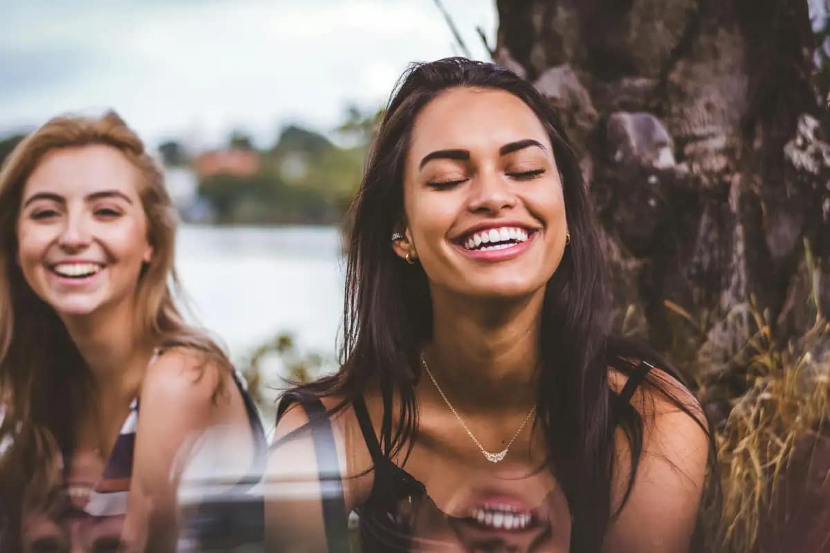 Two smiling young founders